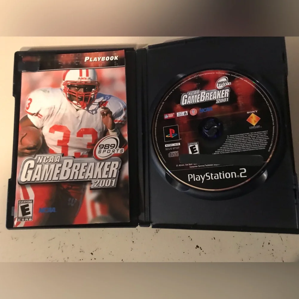NCAA GameBreaker 2001 Football PS2 Vintage Game 989 Sports. CIB Ships Fast